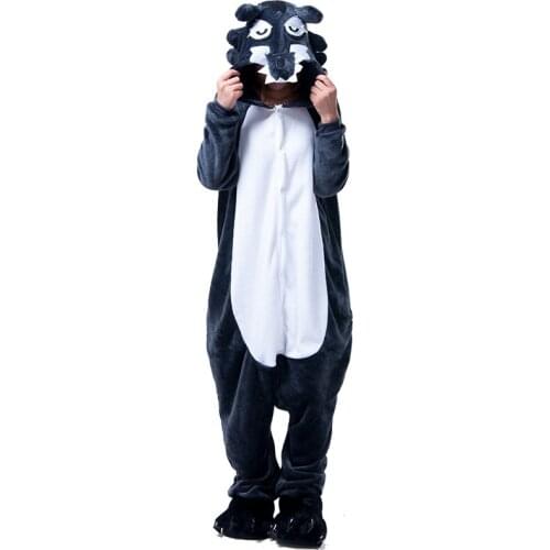 Kigurumi for adults timber wolf pajamas animal onesies for woman cosplay sleepwear jumpsuit