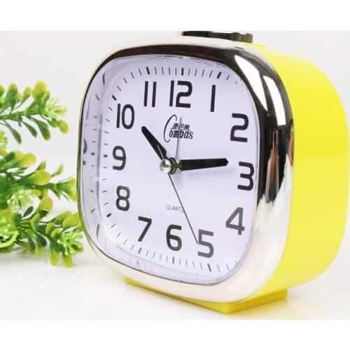 Minimalist Luminous Silent Alarm Clock Square Stylish Personality Modern Alarm Clock Vintage Bedside Home Decoration Hot MM60NZ
