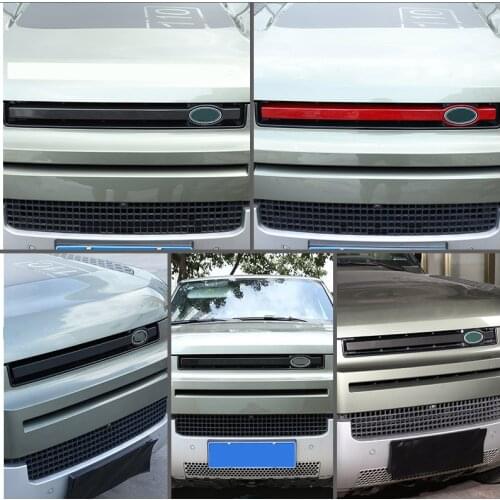 For Land Rover Defender 90 110 2020-2022 Car styling ABS Black Car Front Grille Trim Stickers Car Accessories