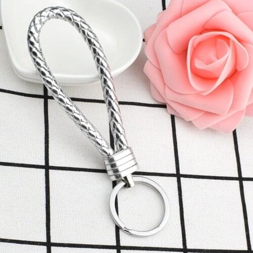 Bycobecy New Fashion Unisex Handmade Leather Rope Key Holder Braided Car Key Pouch Metal Couple Key H Car Small Gift 2019