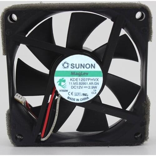 Brand new original KDE1207PHVX 12V 2.9W 7CM 7015 3-wire cooling fan