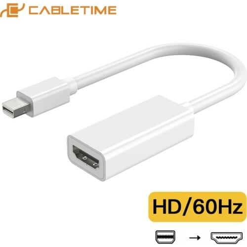 CABLETIME Mini DisplayPort to HDMI Adapter Mini DP to HDMI M/F Converter 1080P 30hz for MacBook Pro Air iMac projector C206