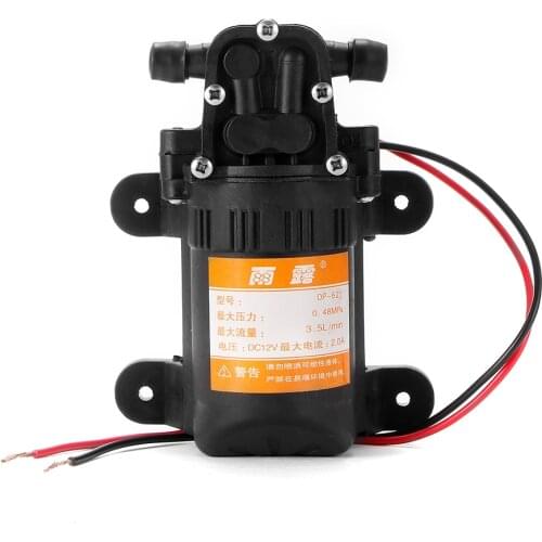 Universal Electric Water Pump Black Micro High Pressure Diaphragm Water Sprayer Car Wash 12 V Durable DC 12V 70PSI 3.5L/Min