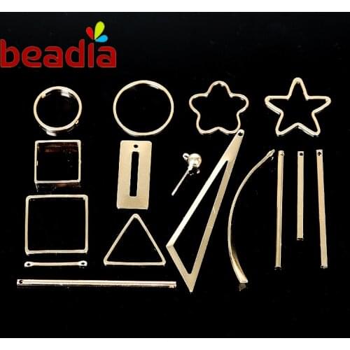 Wholesale Charms Pendants For Women Earring KC Gold Plated Mixed Quantity Size Jewelry Findings DIY Handmade Decoration Making