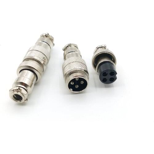 10sets (Male+Female) 4pin Aviation Plug GX16 16mm Panel Power Chassis adapter