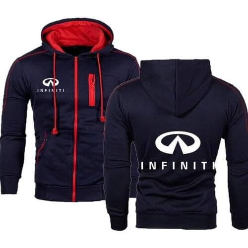 2021 New Spring Autumn Fashion Men Hoodie Infiniti Car Logo Print High Quality Cotton Sweatshirt L