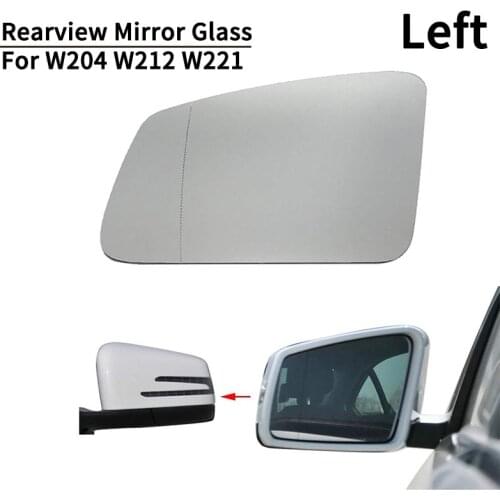 Car Door Side Heated Wing Antifog Heated Rearview Mirror Glass for Mercedes-Benz S/C/E-Class W212 W204 W211(Left)