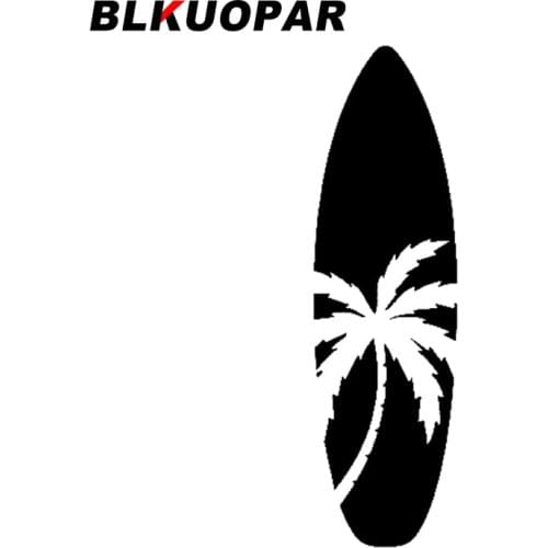 BLKUOPAR for Surfboard Palm Tree Car Stickers Sunscreen Fashionable Decals Campervan Motorcycle Helmet Decor Car Styling