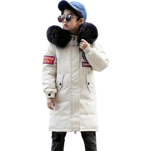 Children Clothing 2020 Boy Clothes Warm Winter Down Cotton Jacket Hooded Coat Waterproof Thicken Outerwear Kids Parka -30 Degree