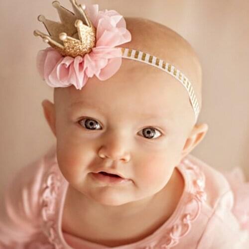 2017 newborn headbands pearl crown headwear DIY jewelry Photography props Children girls hair accessories