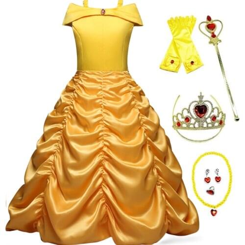 Girl Princess Dress Kids Summer Cosplay Costume For 6 8 10 Years Girls Halloween Children Clothing