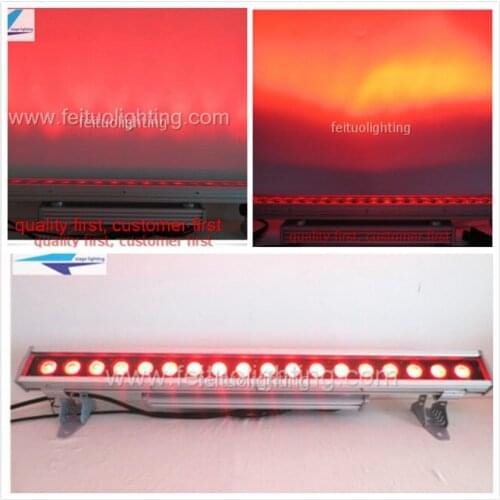 E-With Case IP65 18x18w led wall washer pixel rgbwa uv 6in1 water running washer wall light