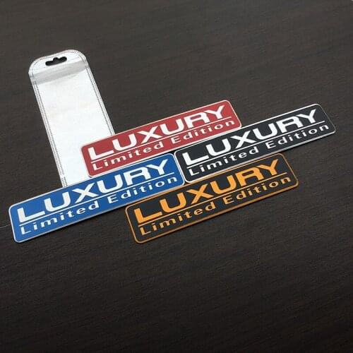 1 Pcs 3D aluminum Universal Chrome Luxury Limited Edition Car Body Emblem Badge Decals Car Stickers Car Styling