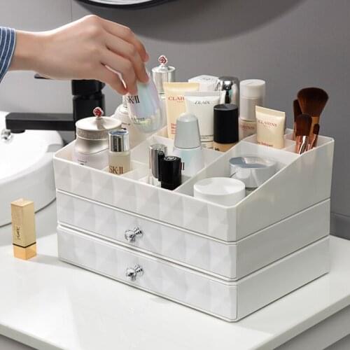 Drawer Desktop Cosmetics Storage Box Bedroom Dressing Table Makeup Brush Lipstick Big Jewelry Skincare Shelf