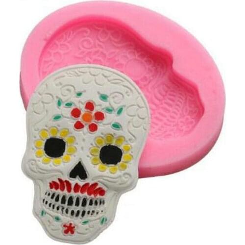 Lace Skull Face Silicone Mold Jewelry Pendant Accessories DIY Charms Handmade Epoxy Resin Cabochon Clay Making Mould Stuff Craft