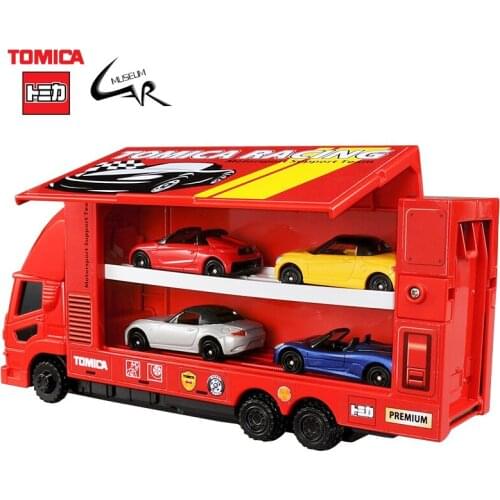 Diecast Metal Model Alloy Car Assembled Parking Lot Scene Boy Toy City Police Department Racing Vehicle Transporter Truck Set