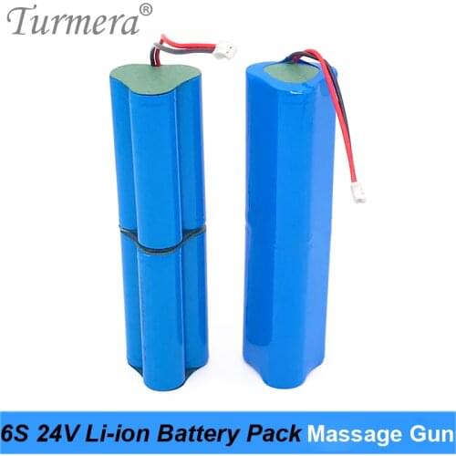 Turmera 24V 3400mAh 6S1P Rechargeable Lithium Battery for Massage Gun Muscle Massage Replace Battery and Screwdriver Battery Use