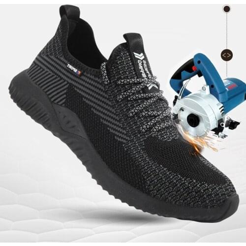 Indestructible Shoes Men Work Safety Shoes With Steel Toe Cap Puncture-Proof Boots Dropshipping Lightweight Breathable Sneakers