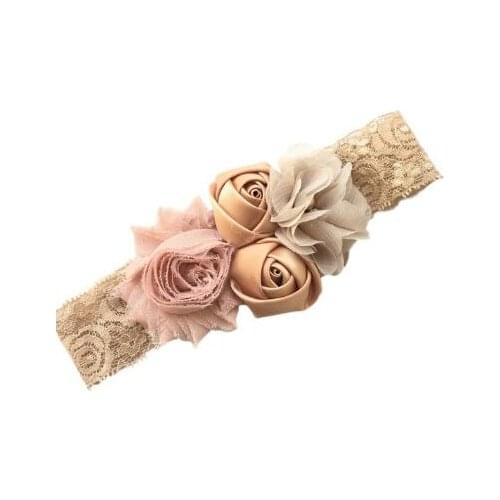 2017 New Lace Baby Headband Chic Lace Mix 4 Flower Princess Girls Headband Hair Bow Headband Baby Girl Children Hair Accessories