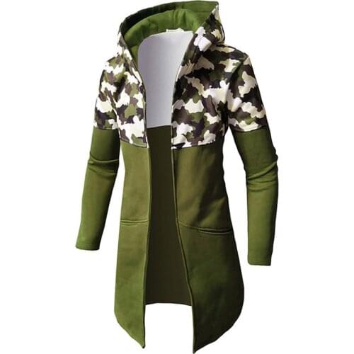 Otoño suéter con capucha invierno para hombre, chaqueta de camuflaje Casual de manga larga para hombre, sudaderas con capucha, a