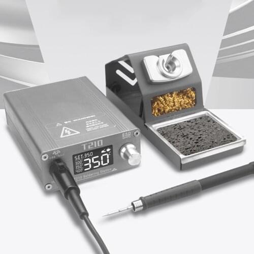 T210 Soldering Station 75W Fast Heat Temperature Adjustable Electric Soldering Iron for Phone Motherboard Rework Repair Tool