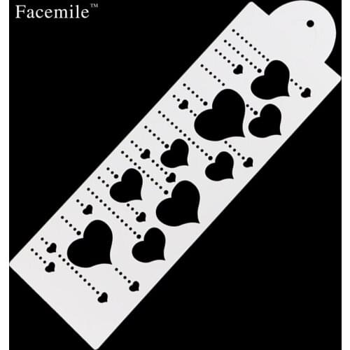 Hanging Heart Cake Stencil Side Cake Top Stencil Decoration Cake Side Decorating Stencil Fondant Mold Cake Decorating Tool 51077