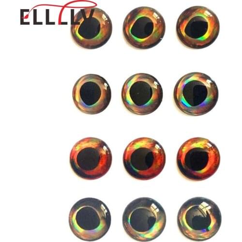 50PCS Wood Plastic Lure Popper DIY Eyes Holographic 3D 4D Fish Eyes for Fly Tying Streamers Baitfish