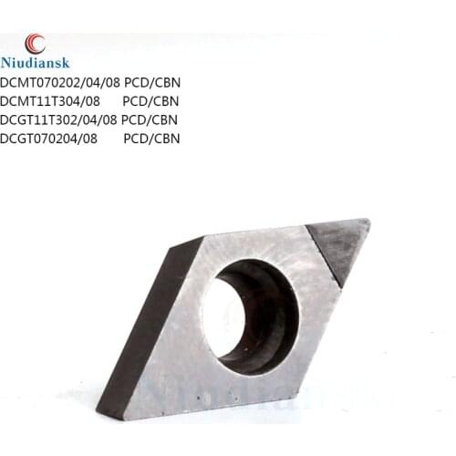 DCMT11T304 PCD CBN DCGT070208 DCMT070204 DCMT070208 PCD CBN Diamond Turning Inserts Blade Knife CNC Lathe Tools For Turning
