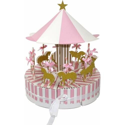 Christmas Carousel Candy Box for Unicorn Party Gift Birthday Party Decorations Wedding Favors and Gifts Souvenir for Guests