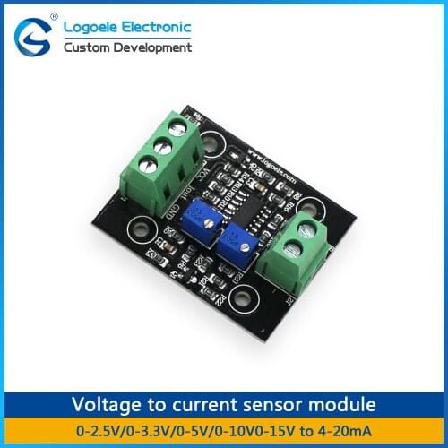 With Base voltage to Current 0-2.5V 0-3.3V 0-5V 0-10V 0-15V to 4-20mA Conversion sensor module