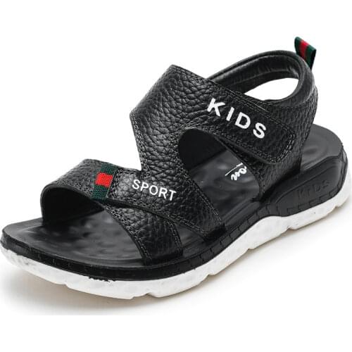 2021 Summer Boys Sandals Soft Sole Cowhide Casual Kids Sandals