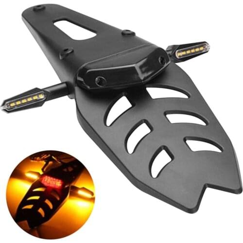Universal Motorcycle Dirt Bike Rear LED Fender Brake Tail Turn Signal Light Lamp