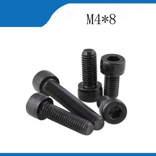 M4 screws stainless nails,bolts 100pcs/lot M4*8 Black Allen Bolt Hex Socket Head Cap Screws,reviter