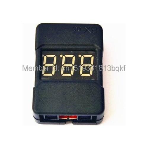 1pcs BX100 1-8S Lipo Battery Voltage Tester/ Low Voltage Buzzer Alarm/ Battery Voltage Checker with Dual Speakers