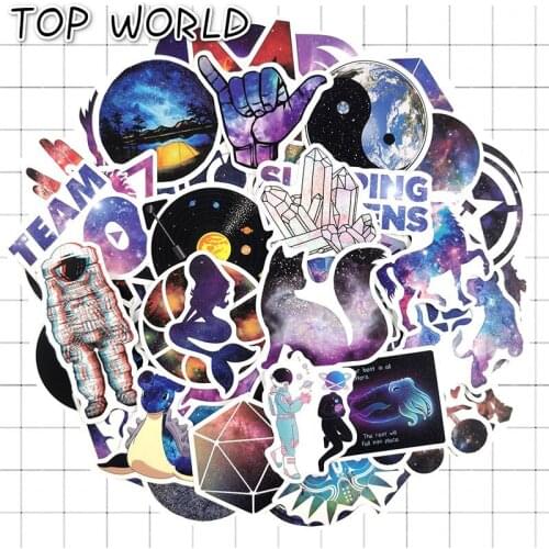 10/50 pcs/lot Starry Sky Outer Space Cartoon Child Toy Sticker Luggage Case Skateboard Waterproof Graffiti Sticker