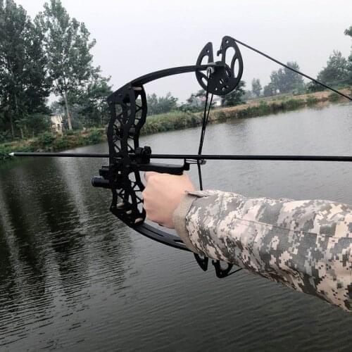 40lbs Outdoor Archery Hand Holding Small Compound Wheel Bow And Arrow Outdoor Shooting Fish Archery Compound Bow