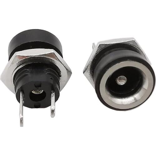 5Pcs/Lot DC022B 5.5x2.1mm DC Power Female Socket Adapter 5.5*2.1mm DC Supply Jack Plug 2 Pins Connector