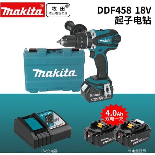 Makita DDF458 DDF458Z DDF458RME LXT 18V 4AH 220~240VLi-Ion Cordless Mobile Heavy Duty Drill Driver SET