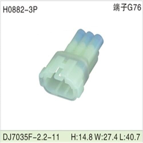 Free shipping 500pcs DJ7035F-2.2-11 3Pin 2.2mm AMP Car Electrical Wire Connectors for VW,BMW,Audi,Toyota,NISSAN AND other