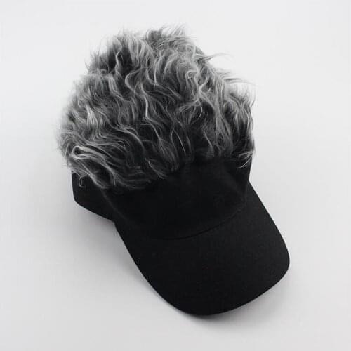Baseball cap Wig hat Funny hat Men