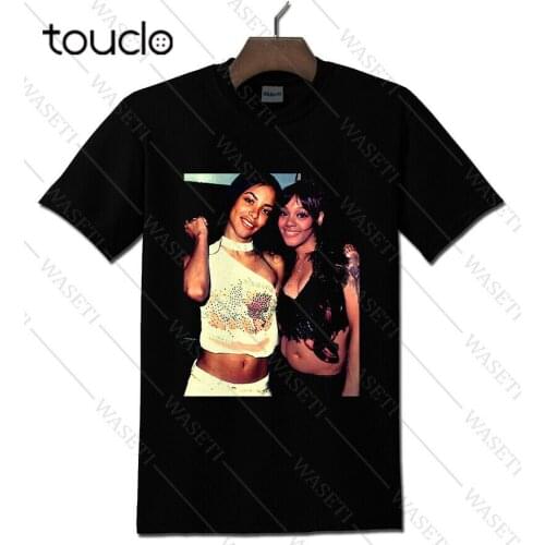 Lisa Left Eye Lopes X Aalliyah - Hip Hop Rap Legend Black T-shirt S - 3XL