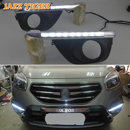 Daytime running lights For Renault Koleos 2011 2012 2013 2014 flexible Drl with turn signals LED for cars auto fog headlights