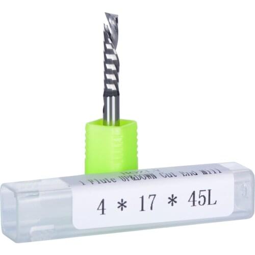 50pcs Up Down Cut 4x17mm Single Flute AAA Solid Carbide CNC Router Endmill Compression Wood Tungsten End Milling Cutter