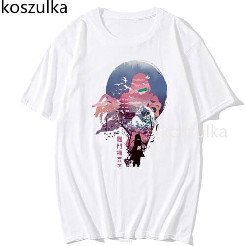 Kimetsu No Yaiba T Shirts Men Kawaii Graphic Casual Cotton Tshirts Male Zenitsu Agatsuma Tshirt Unisex Demon Slayer T-Shirt Tops