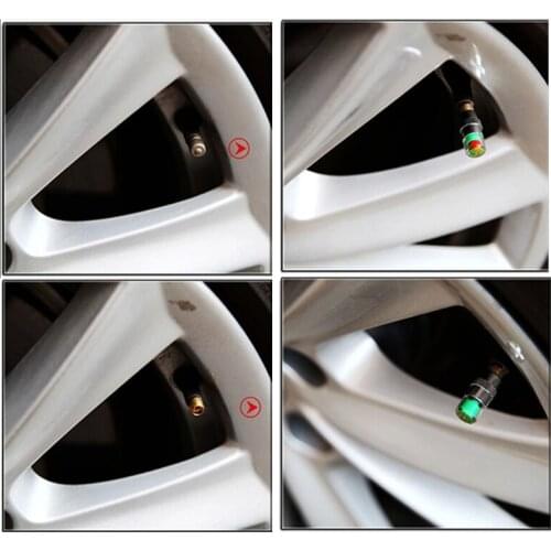 50LC 4pcs Car Tire Pressure Gauge Indicator Alert Monitoring Valves Cap Sensor Tyre Pressure Monitor