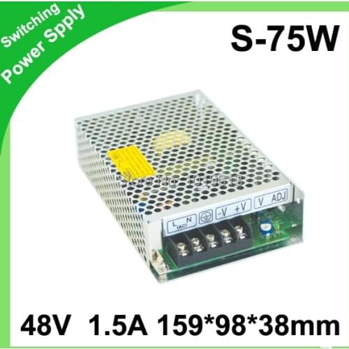 48V 1.5A 24w led Power Supply of led driver S-75W switching power supply