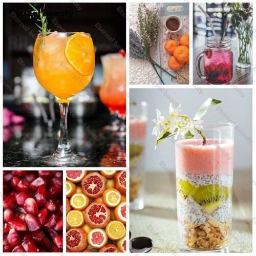 Fresh Fruit Diy 5D Diamond Painting Full Drill Mosaic Paintings Diamond Embroidery Picture of Rhinestones Home Wall Decor Gift