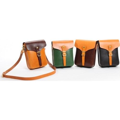 Classic Head Layer Cowhide Vintage Leisure Fashion Genuine Leather Handbag Women Handmade High Quality Shoulder Bags