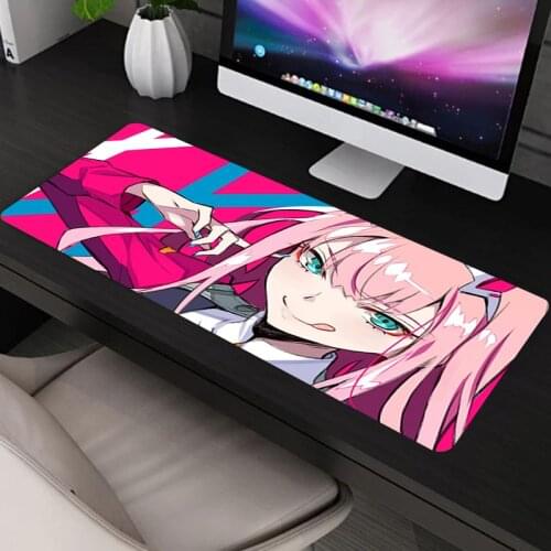 Zero Two Mouse Pads Pad Xxl Mousepad Gamer Keyboard Anime Carpet Large Gamers Accessories Hot Gaming Mat Girl Mause Computer Pc