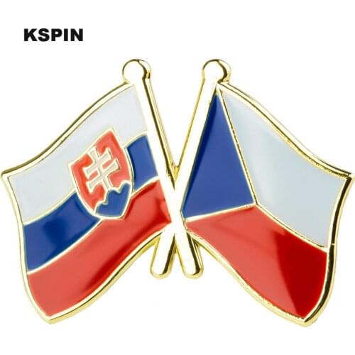 Slovika & Czech Repulbic Metal Badge Lapel Pins Brooch Jewelry Rozet in Badges Pin XY0374